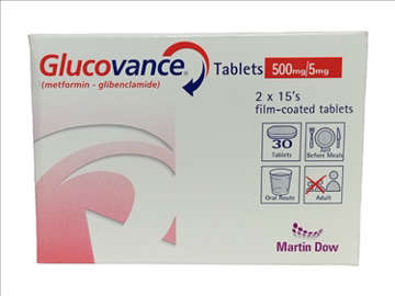 Picture of Glucovance 500/5mg Tab 15x2s